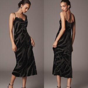 By Anthropologie Cowl-Neck Slip Dress